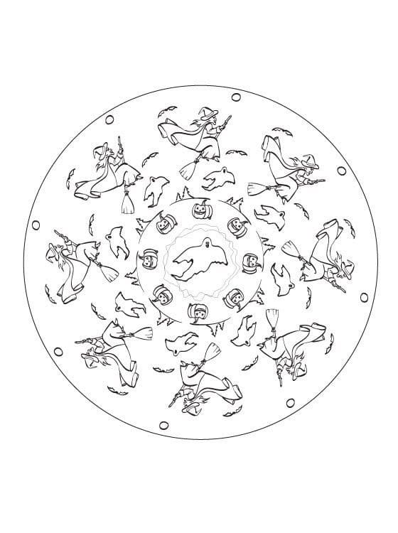 Dibujos de Mandalas de Halloween para Colorear