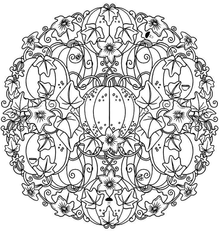 Dibujos de Mandalas de Halloween para Colorear