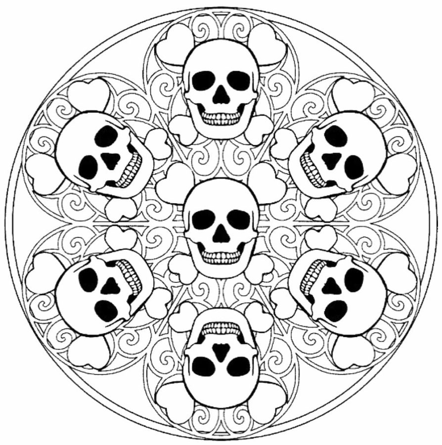 Dibujos de Mandalas de Halloween para Colorear