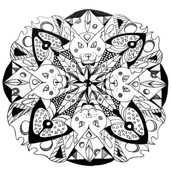 Dibujos de Mandalas de Halloween para Colorear