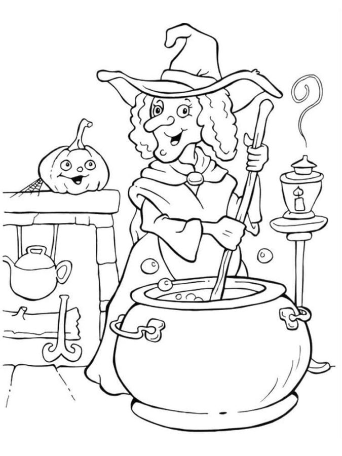 Dibujos de Kawaii Halloween para Colorear