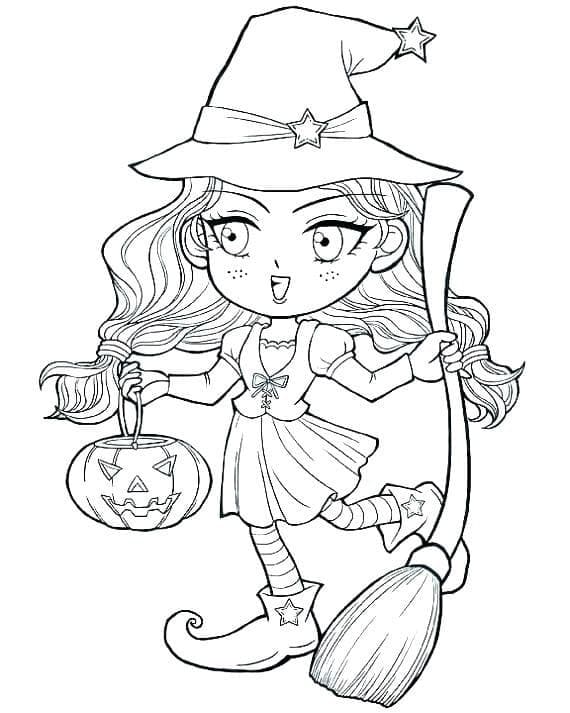Dibujos de Kawaii Halloween para Colorear