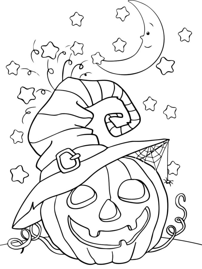 Dibujos de Kawaii Halloween para Colorear