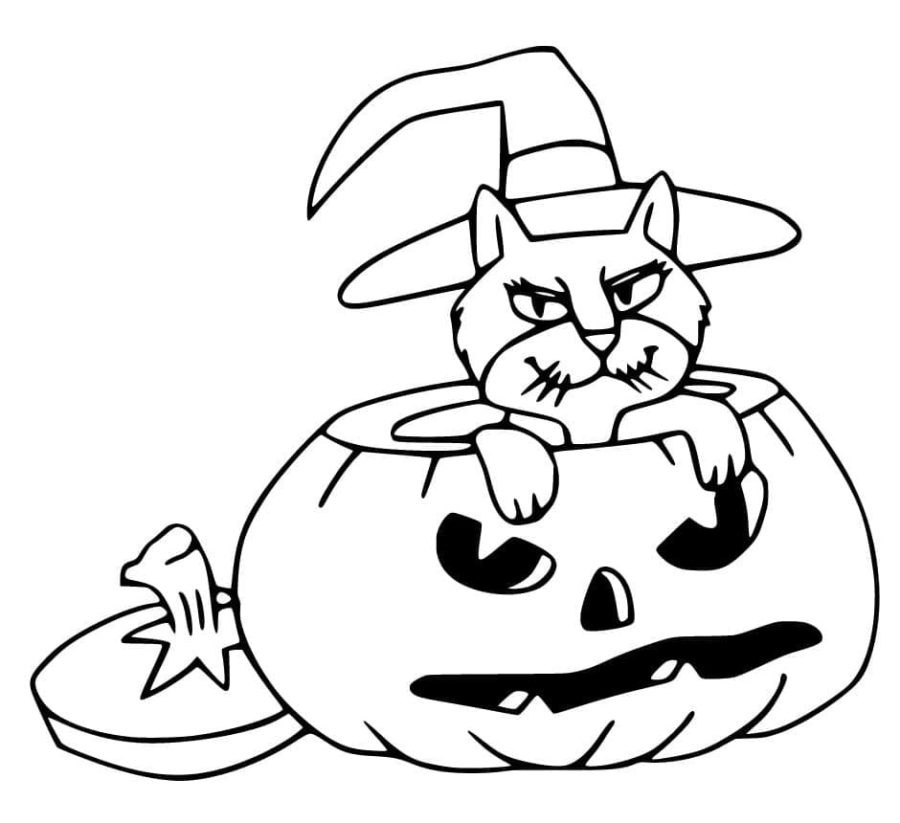 Dibujos de Kawaii Halloween para Colorear
