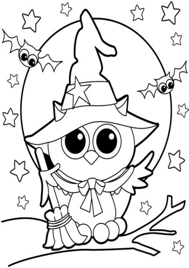 Dibujos de Kawaii Halloween para Colorear