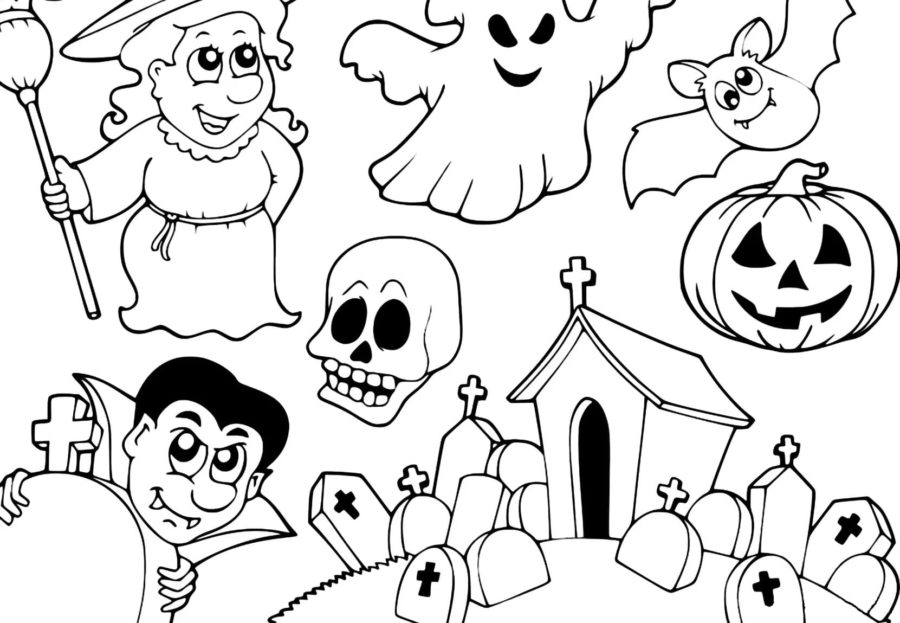 Dibujos de Kawaii Halloween para Colorear