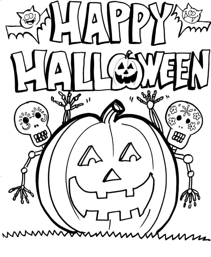 Dibujos de Kawaii Halloween para Colorear