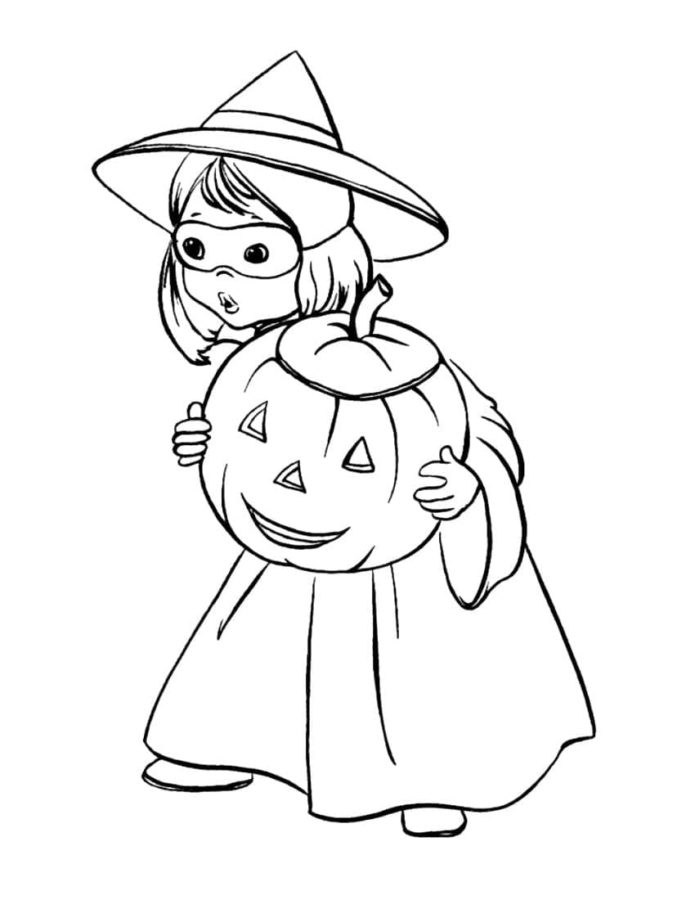 Dibujos de Kawaii Halloween para Colorear