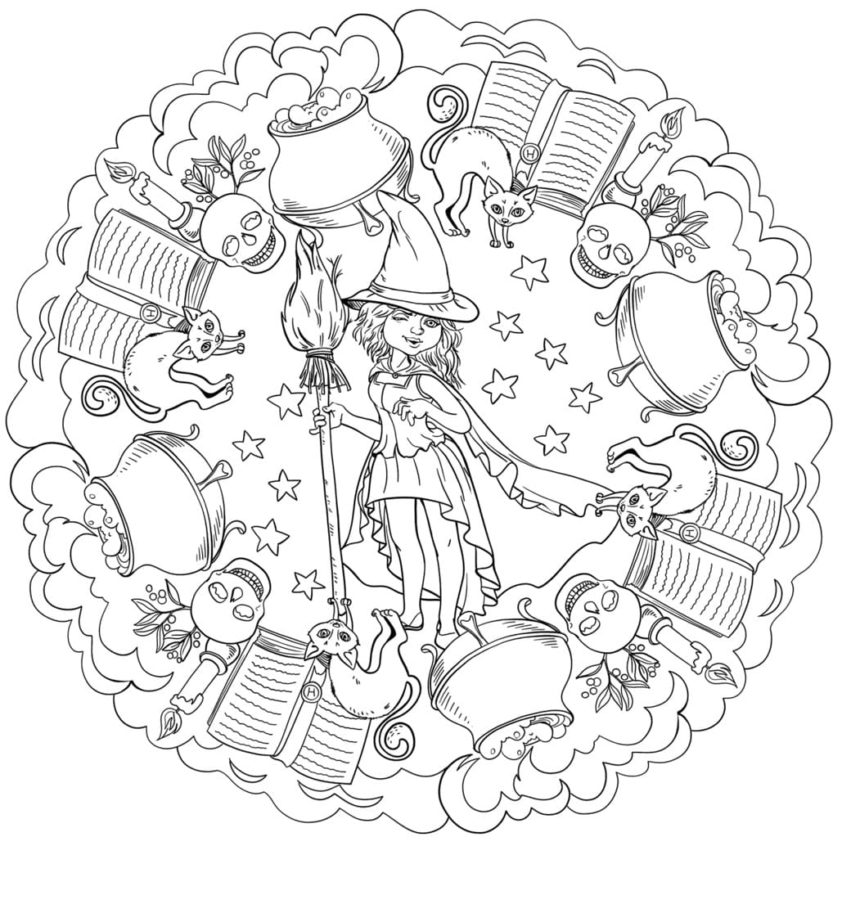 Dibujos de Kawaii Halloween para Colorear