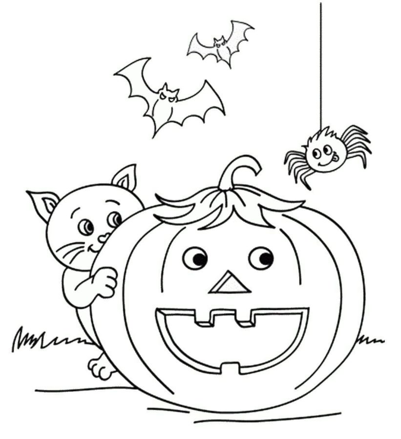 Dibujos de Kawaii Halloween para Colorear