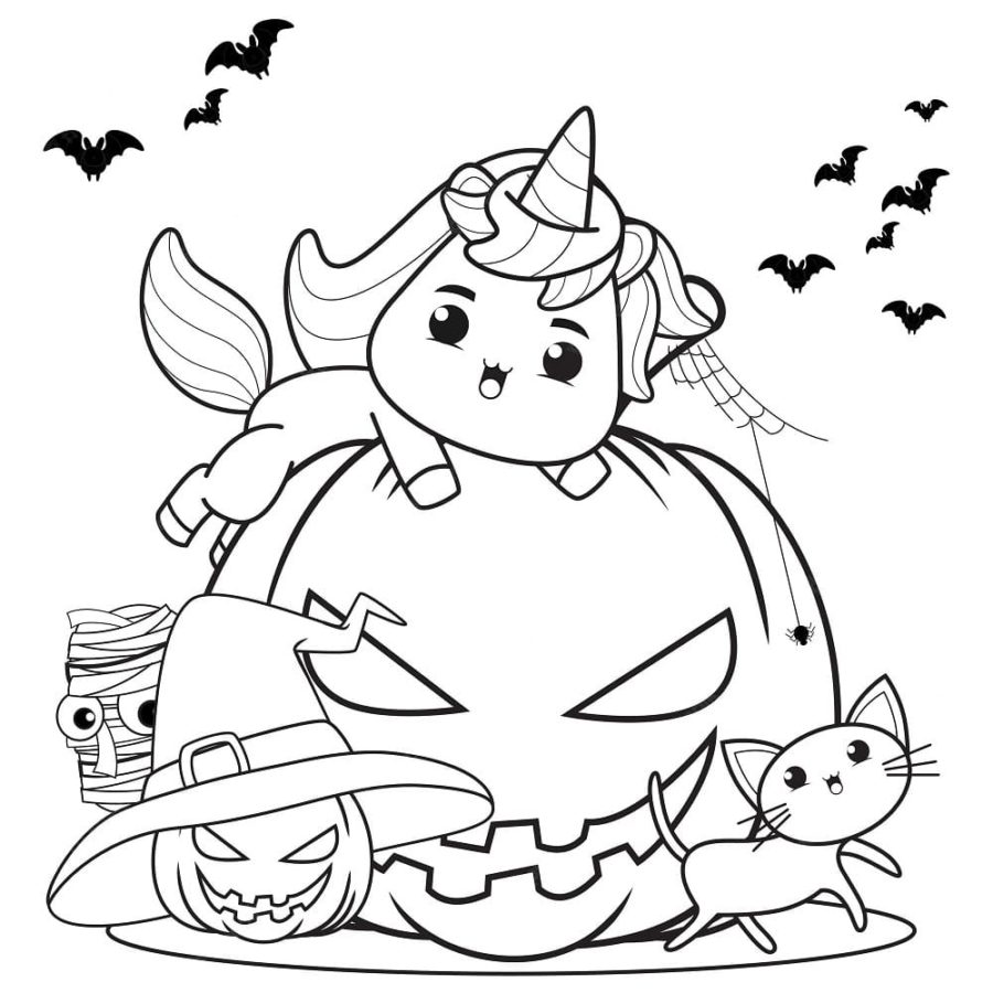 Dibujos de Kawaii Halloween para Colorear