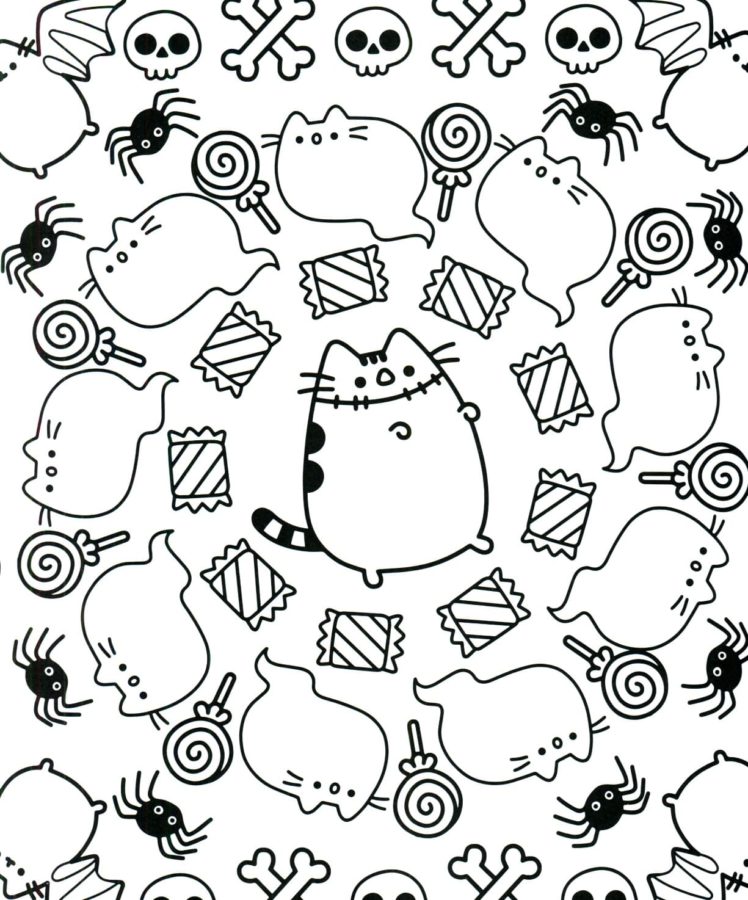 Dibujos de Kawaii Halloween para Colorear
