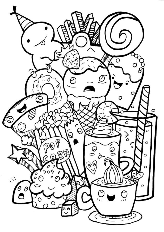 Dibujos de Kawaii Halloween para Colorear
