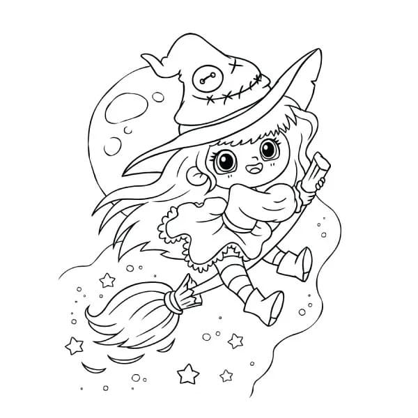 Dibujos de Kawaii Halloween para Colorear