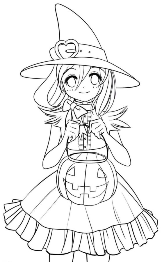 Dibujos de Kawaii Halloween para Colorear