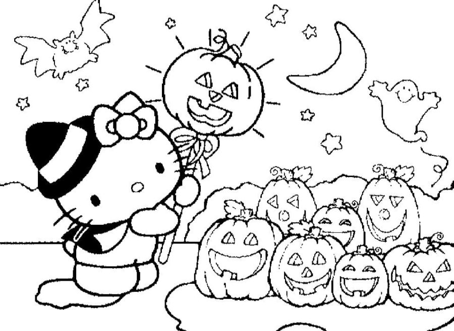 Dibujos de Kawaii Halloween para Colorear
