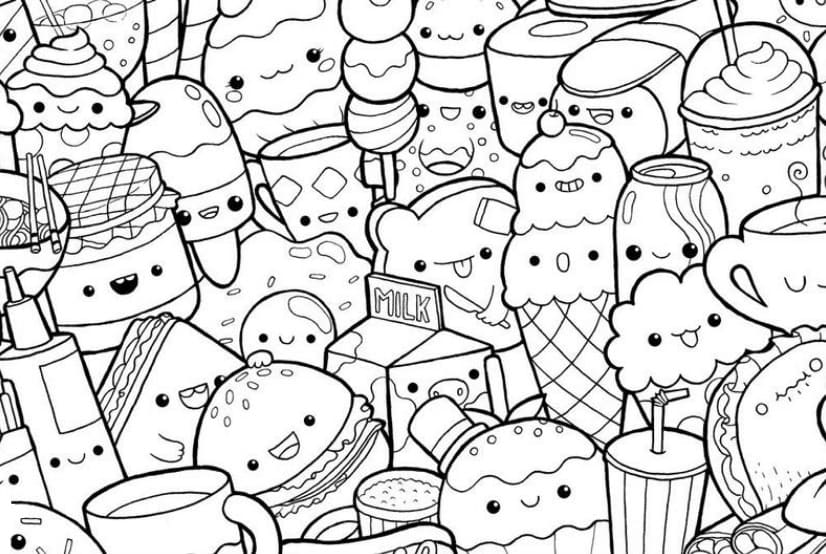 Dibujos de Kawaii Halloween para Colorear
