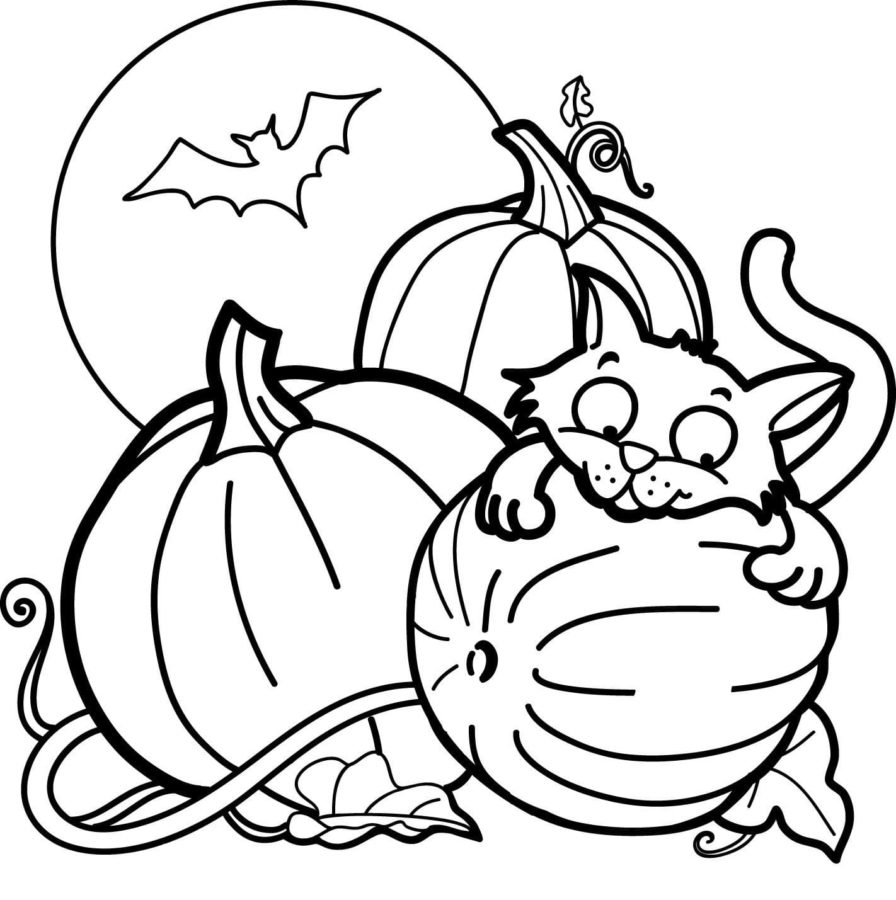 Dibujos de Kawaii Halloween para Colorear