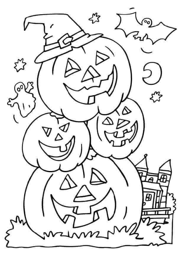 Dibujos de Kawaii Halloween para Colorear