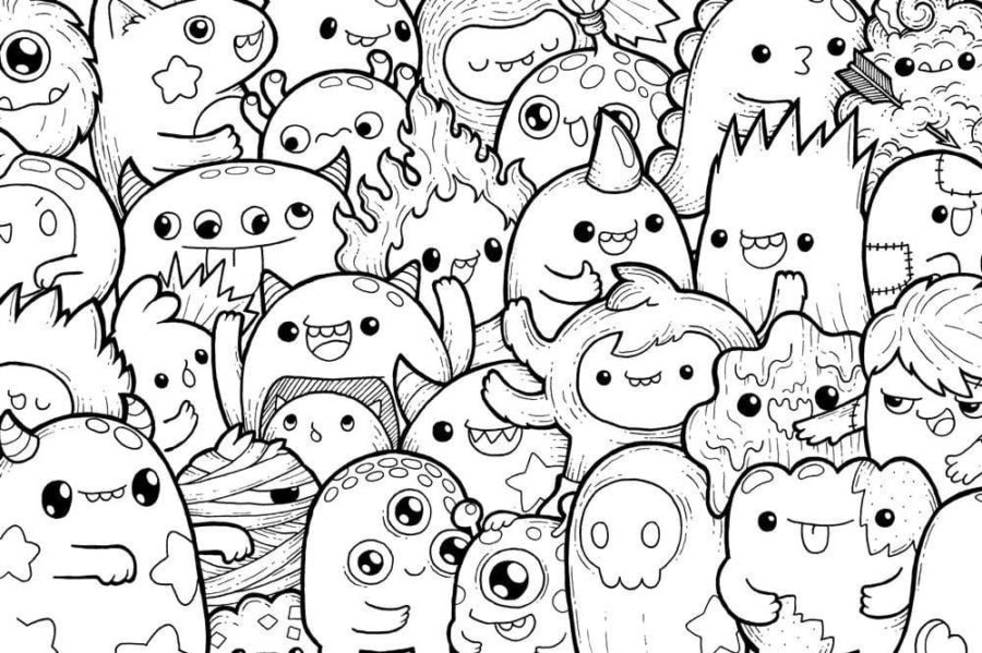 Dibujos de Kawaii Halloween para Colorear