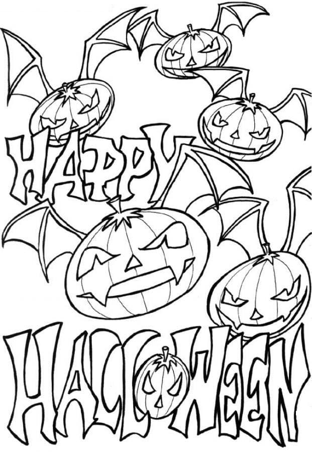 Dibujos de Kawaii Halloween para Colorear