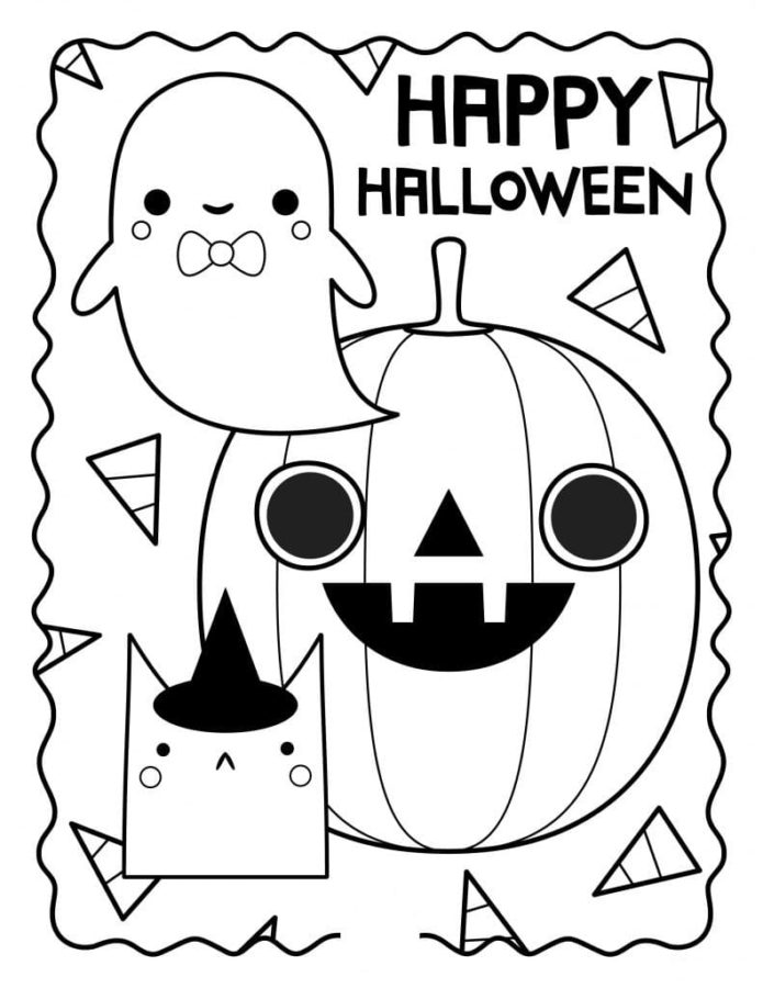 Dibujos de Kawaii Halloween para Colorear