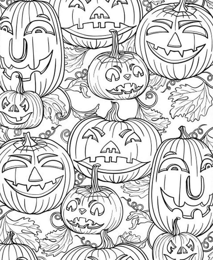 Dibujos de Kawaii Halloween para Colorear