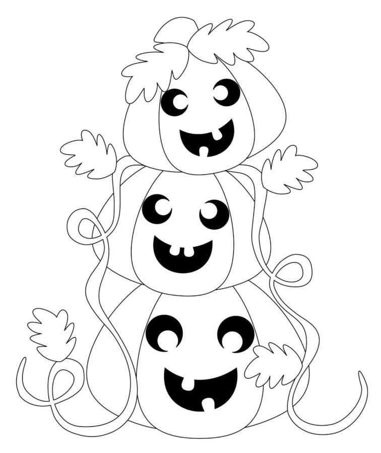Dibujos de Kawaii Halloween para Colorear
