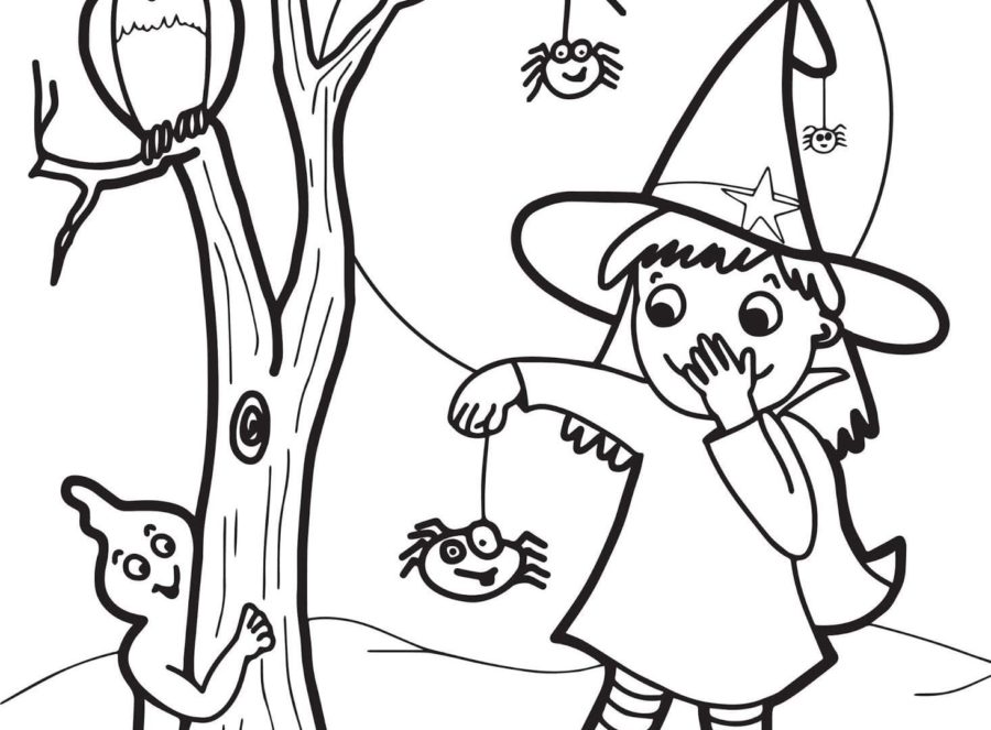 Dibujos de Gato en Halloween para Colorear