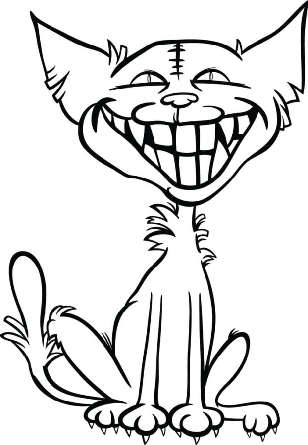 Dibujos de Gato en Halloween para Colorear
