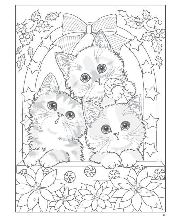 50 dibujos de "Gatos de Navidad" para Colorear - Dibujo imágenes - 1665157193 59 Dibujos de Gato de Navidad para Colorear Dibujos de Gato de Navidad para Colorear