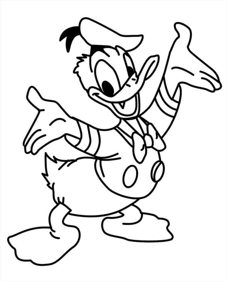 Dibujos de Pato Donald para Colorear