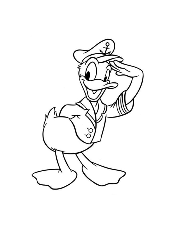 Dibujos de Pato Donald para Colorear