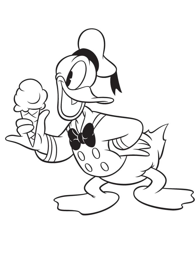 Dibujos de Pato Donald para Colorear