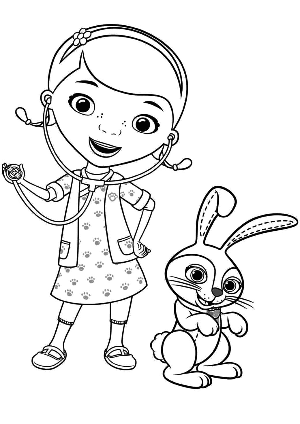 Dibujos de Doctora Juguetes para Colorear