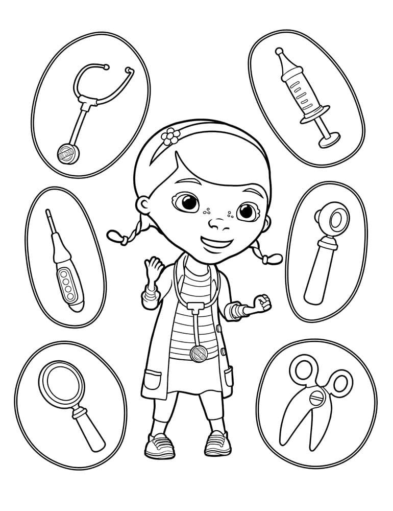 Dibujos de Doctora Juguetes para Colorear