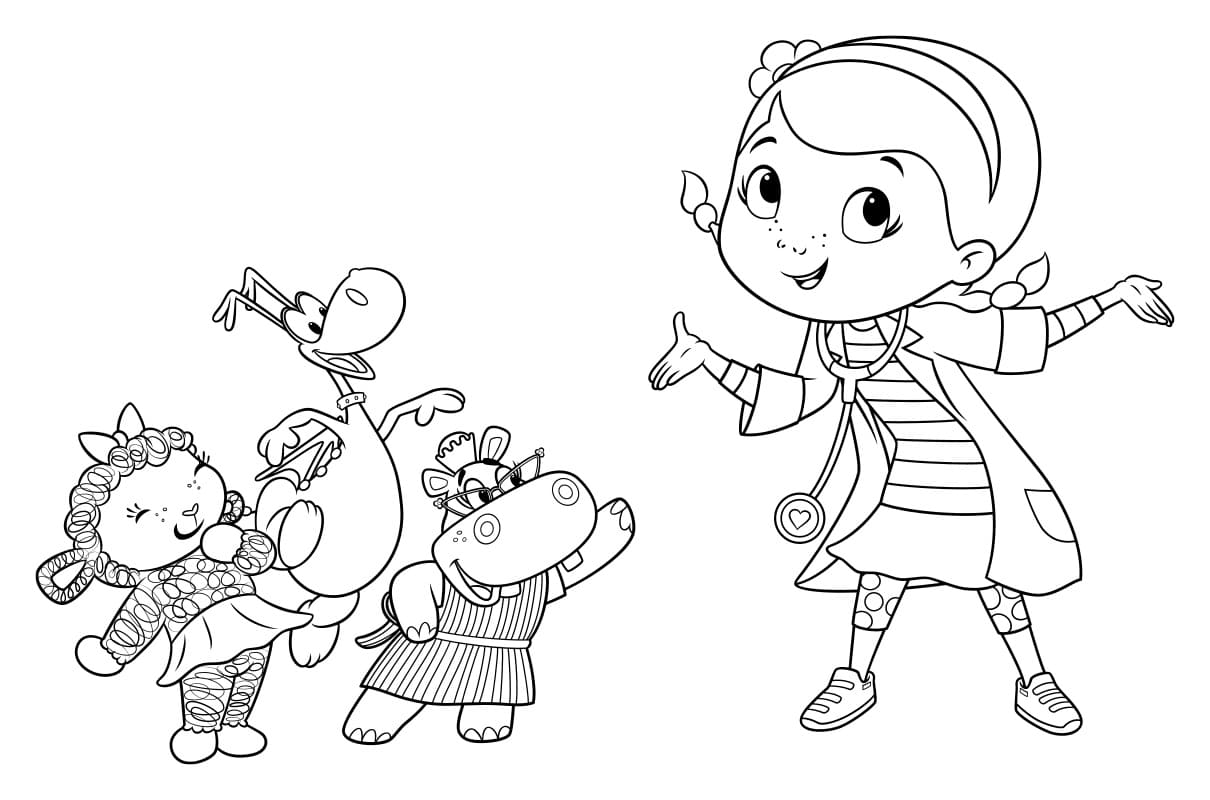 Dibujos de Doctora Juguetes para Colorear