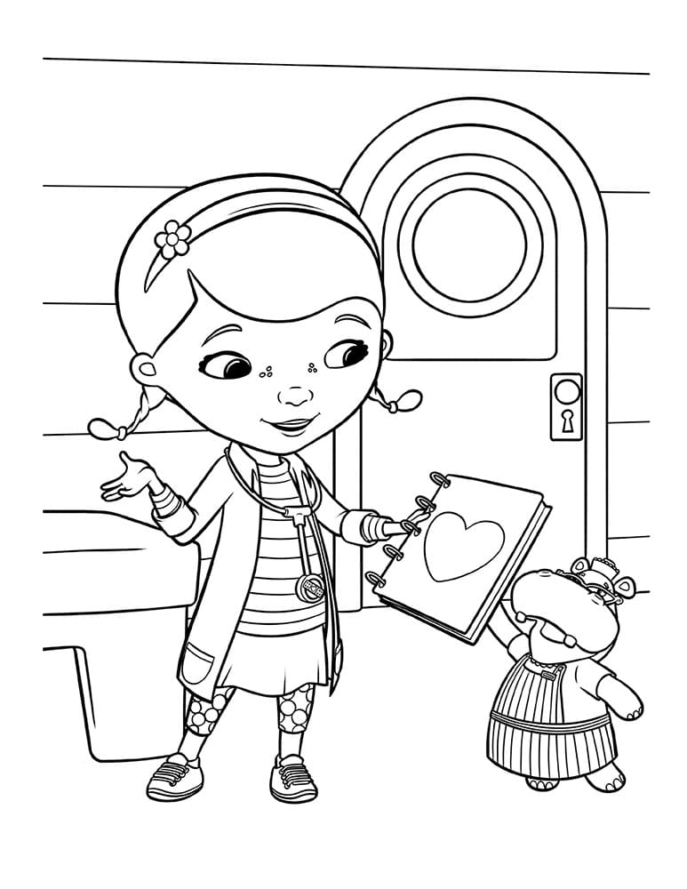 Dibujos de Doctora Juguetes para Colorear
