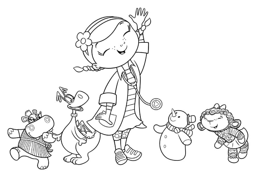 Dibujos de Doctora Juguetes para Colorear