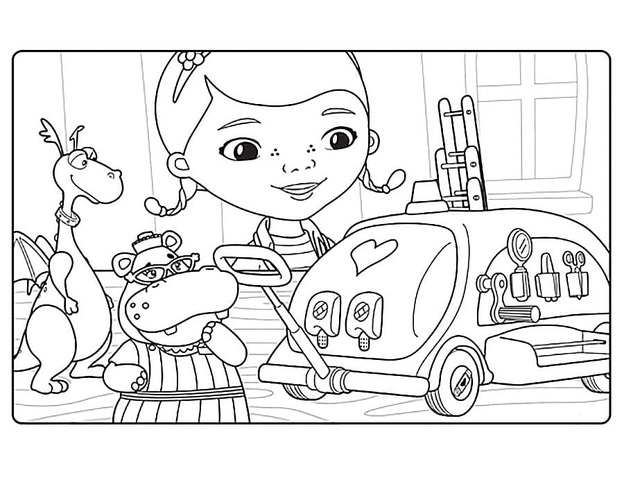 Dibujos de Doctora Juguetes para Colorear