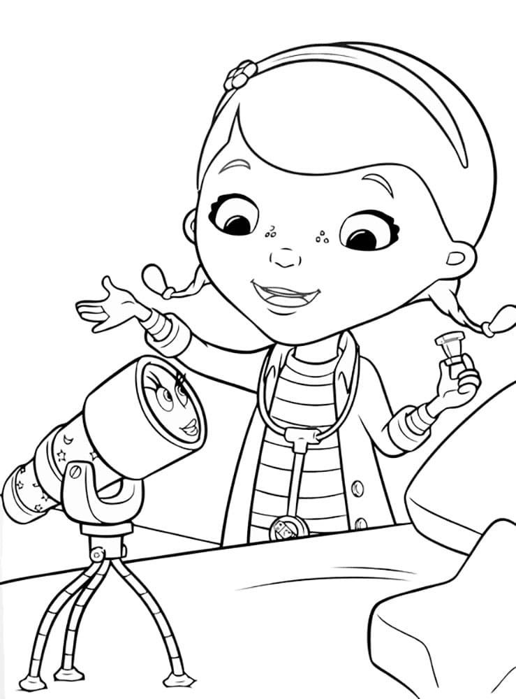 Dibujos de Doctora Juguetes para Colorear