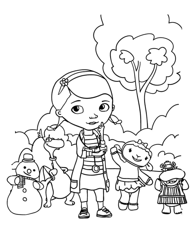 Dibujos de Doctora Juguetes para Colorear