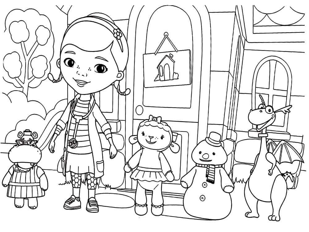 Dibujos de Doctora Juguetes para Colorear