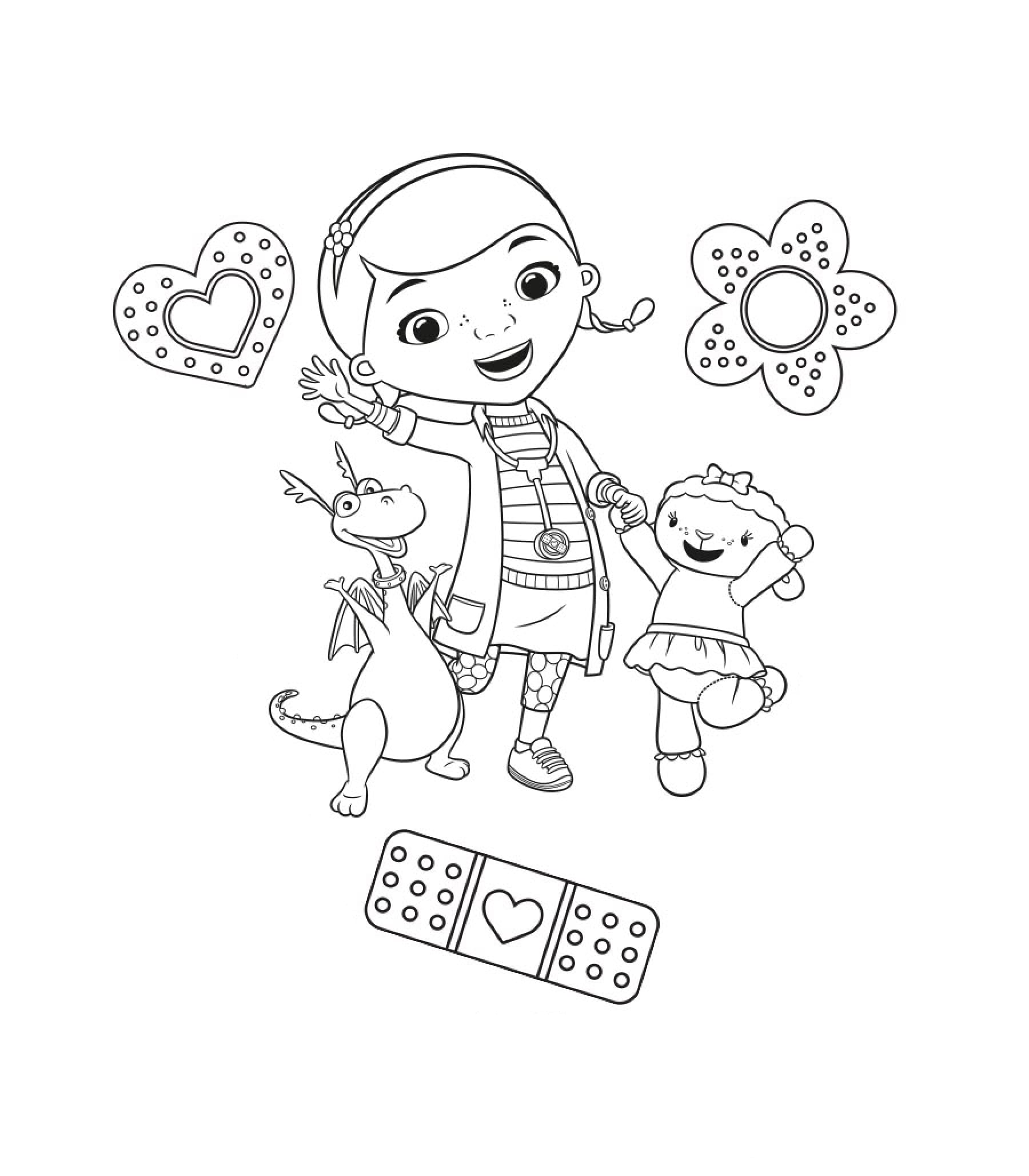 Dibujos de Doctora Juguetes para Colorear