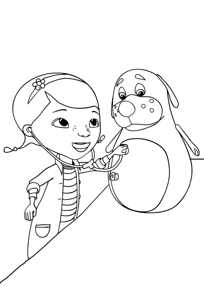Dibujos de Doctora Juguetes para Colorear