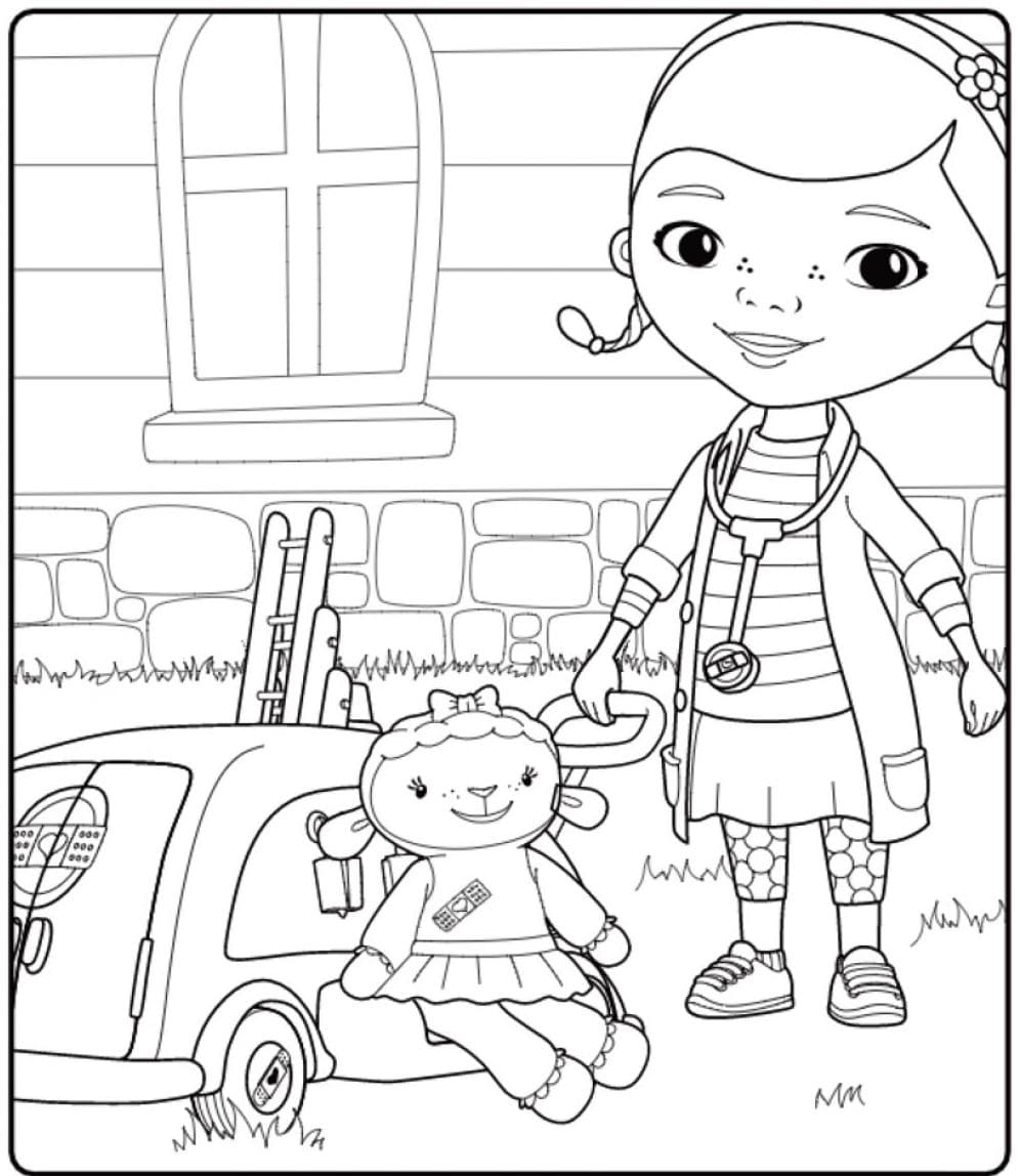 Dibujos de Doctora Juguetes para Colorear
