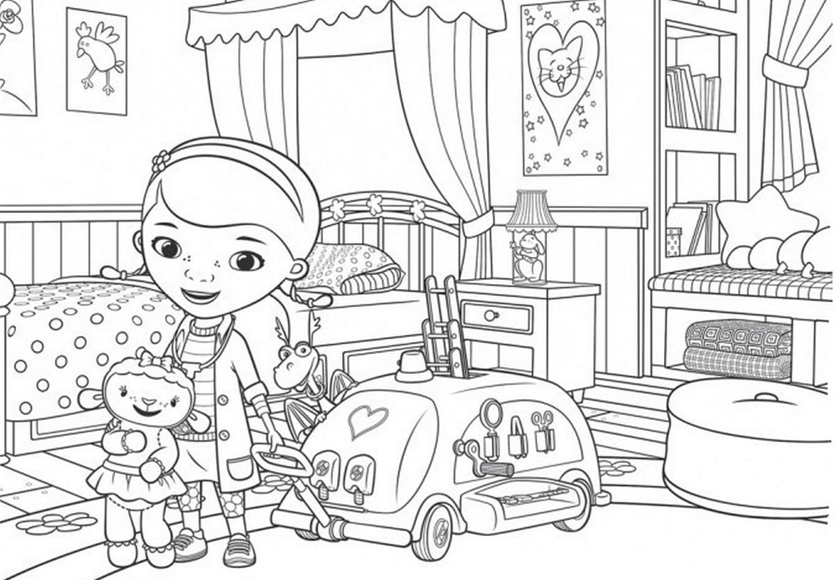 Dibujos de Doctora Juguetes para Colorear