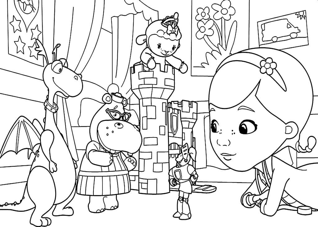 Dibujos de Doctora Juguetes para Colorear
