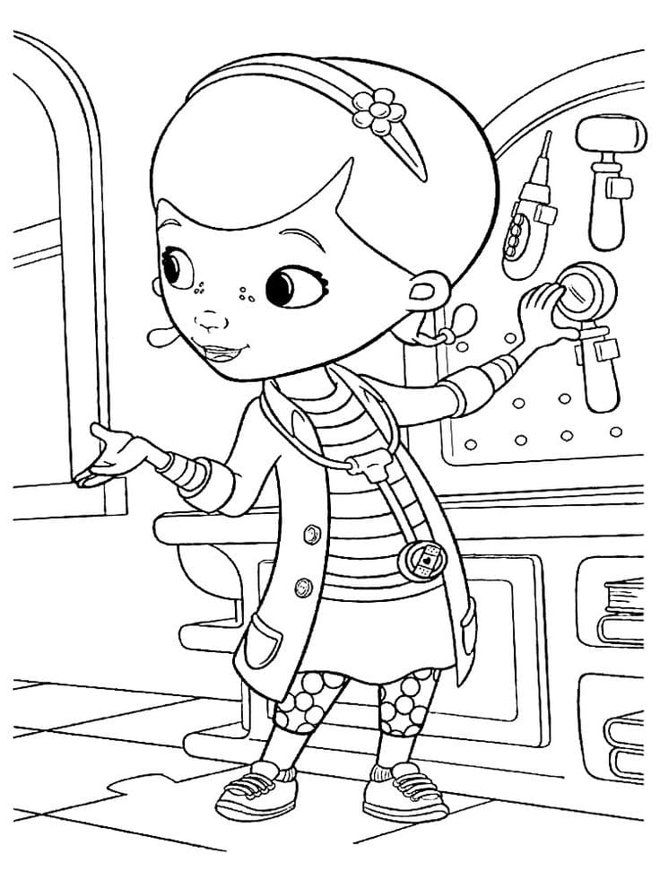 Dibujos de Doctora Juguetes para Colorear