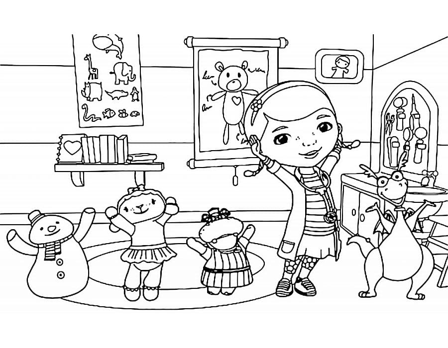 Dibujos de Doctora Juguetes para Colorear